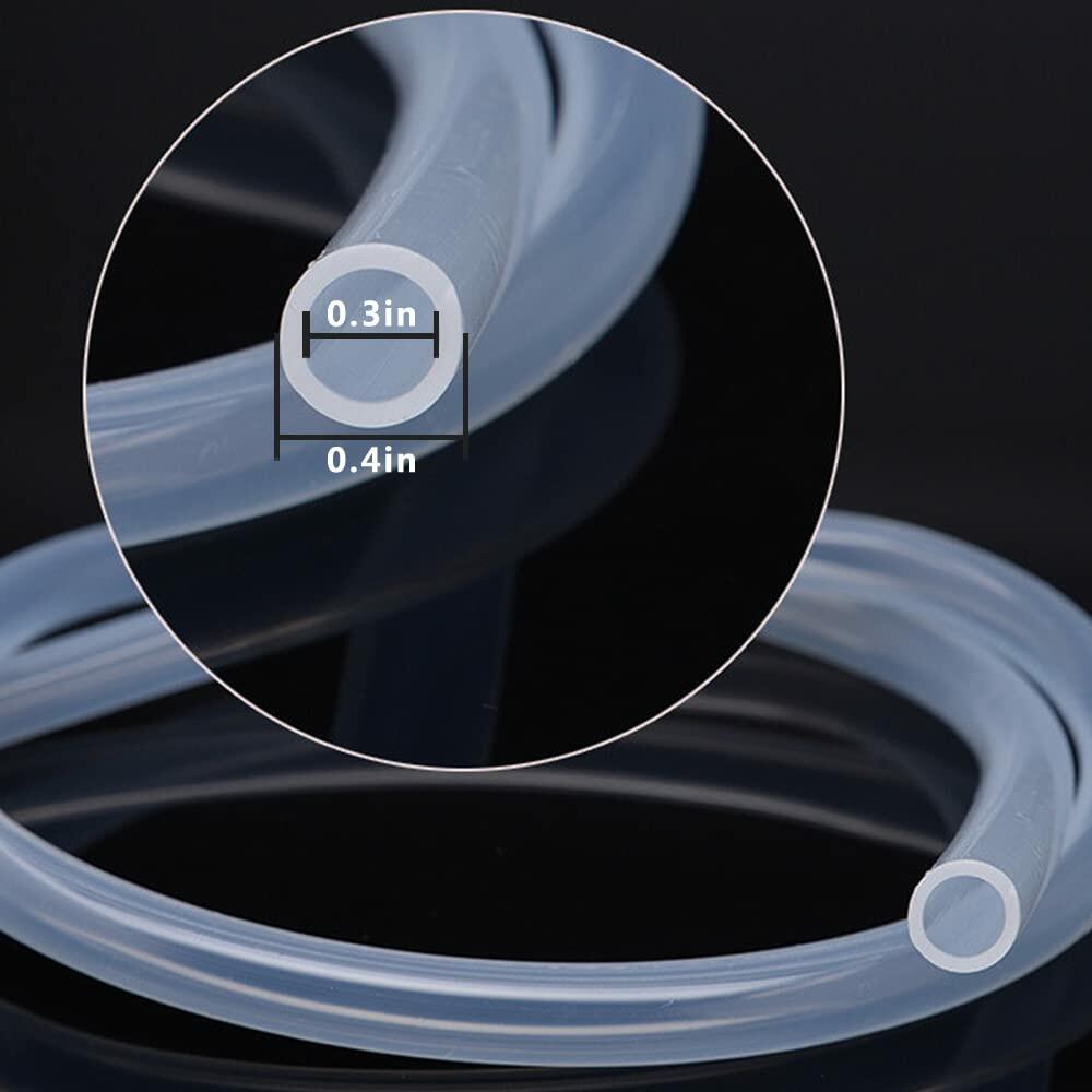 PULACO Plastic Tubing 7x10mm ID/OD 16FT Clear for Aquarium Garden Pond
