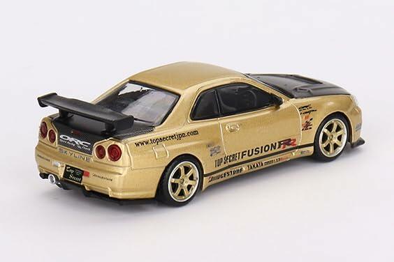 True Scale Miniatures Nissan Skyline GT-R R34 Top Secret Gold 1/64
