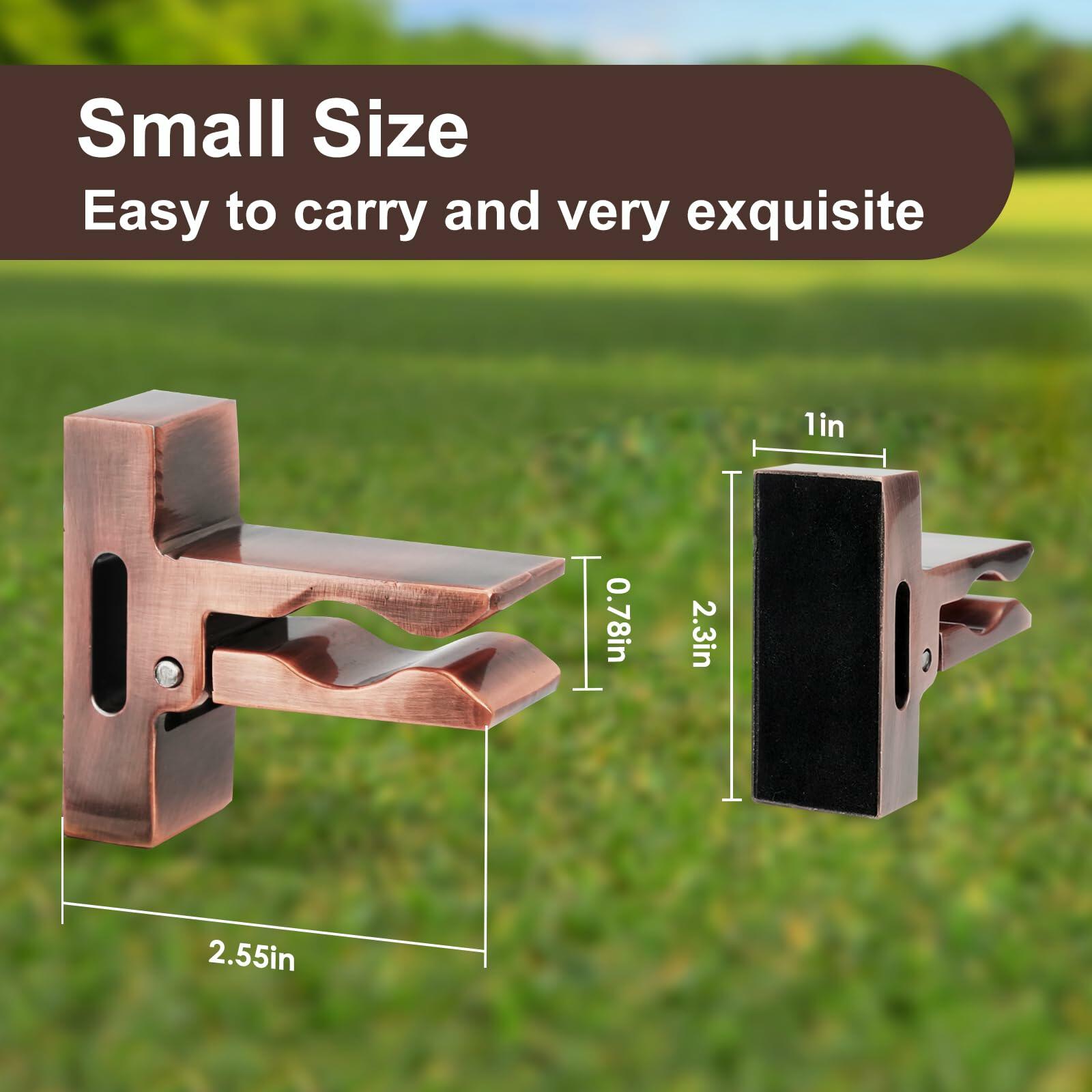 HsnChrm Magnetic Cigar Holder Golf Cart Mount Glossy Zinc Alloy Clip Strap