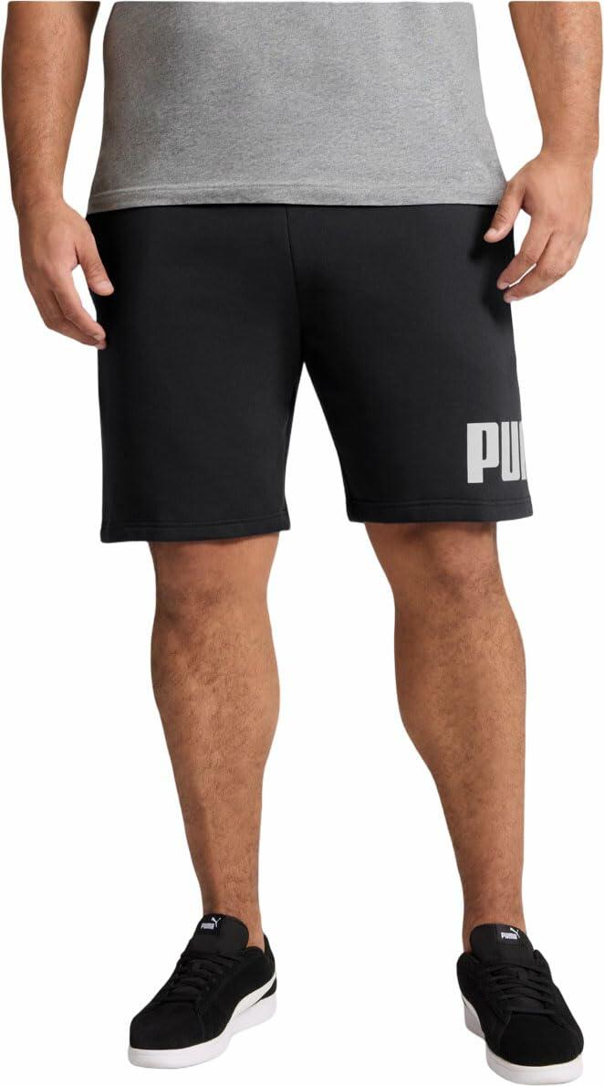 PUMA Men's Big Logo Fleece 10" Shorts Puma White Size 3XL