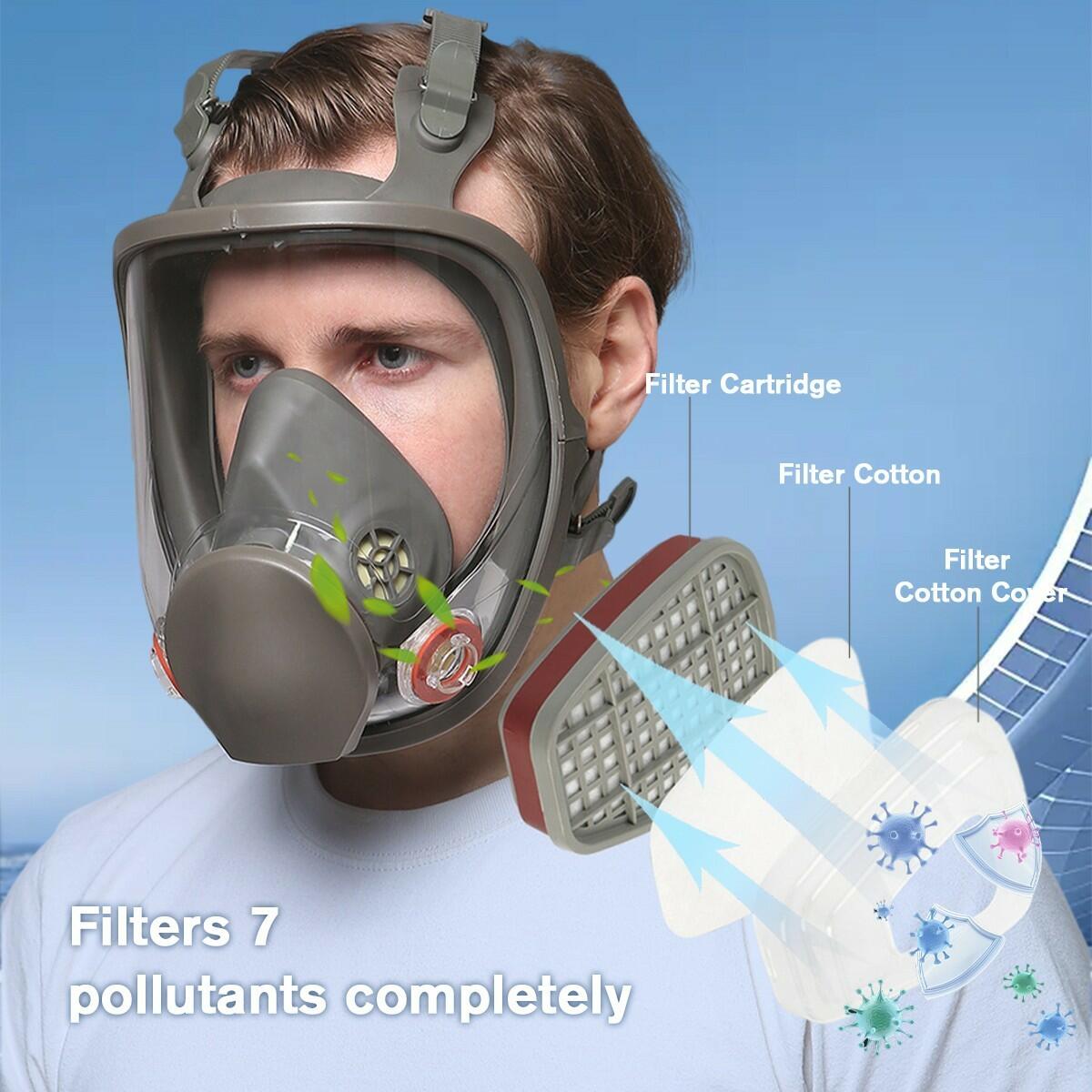 Unbranded 19 IN 1 Reusable Full Face Respirator Model 6800 Universal Size