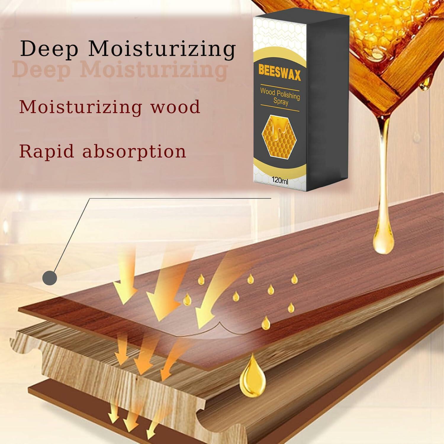 SHINEPAC Beeswax Spray Repair Agent 2pcs 120ml Wood Leather Furniture Polish