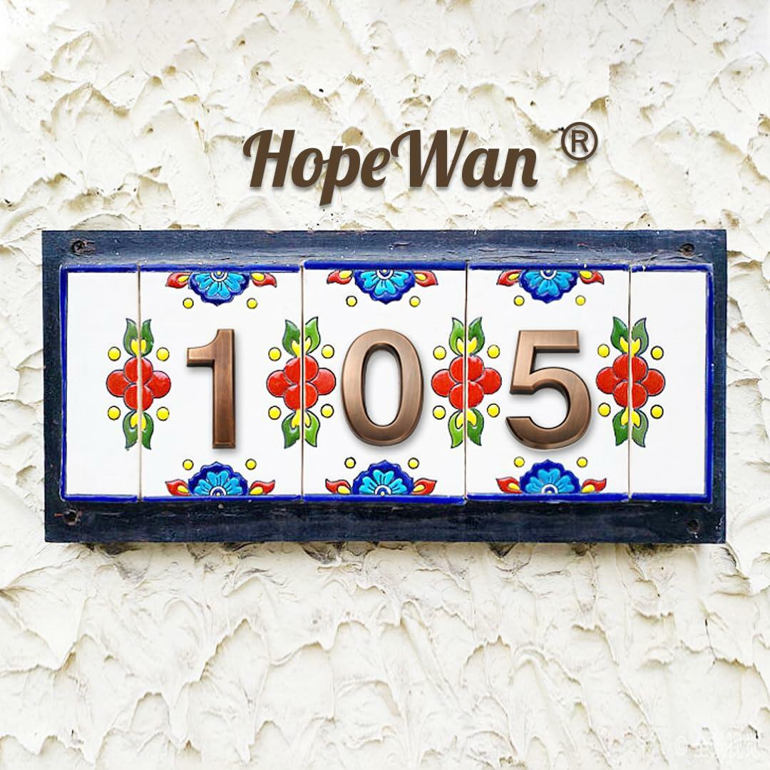 HopeWan 3" Mailbox Address Numbers Self Adhesive 3D Raised Black 2 Sets