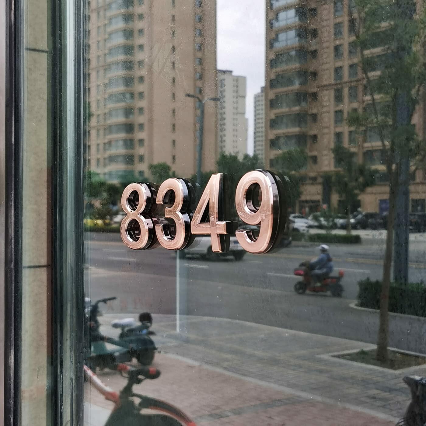 HopeWan 3" Mailbox Address Numbers Self Adhesive 3D Raised Black 2 Sets