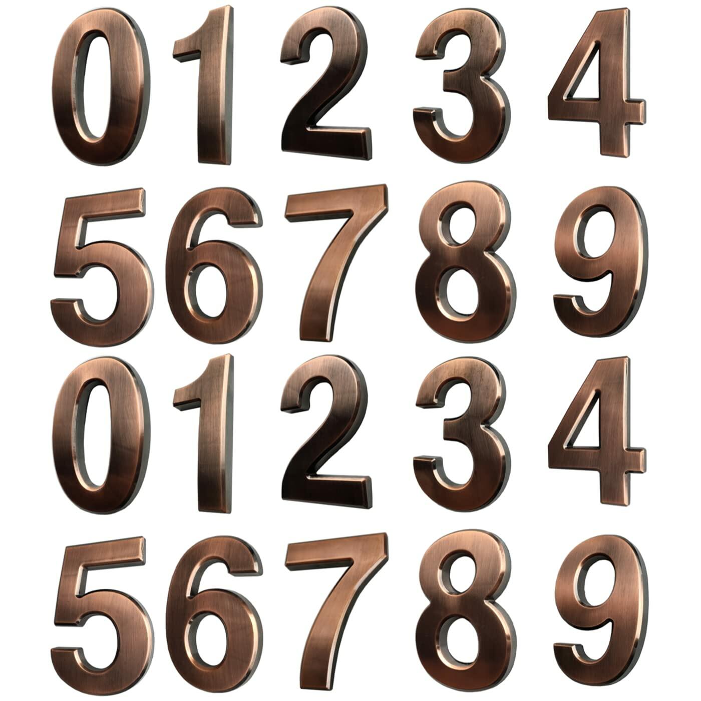 HopeWan 3" Mailbox Address Numbers Self Adhesive 3D Raised Black 2 Sets
