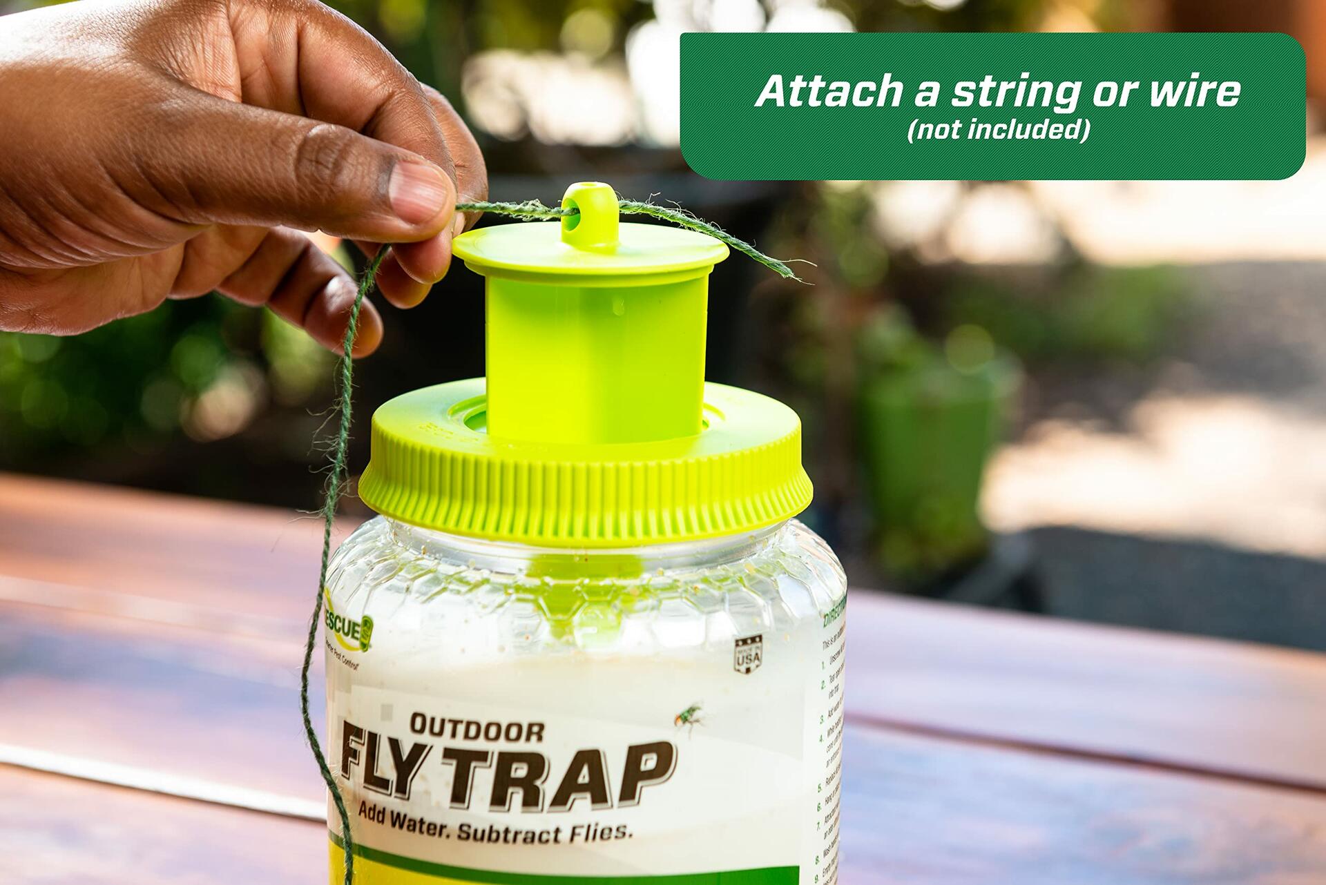 RESCUE! Outdoor Fly Trap Reusable Plastic Green 0.5lb