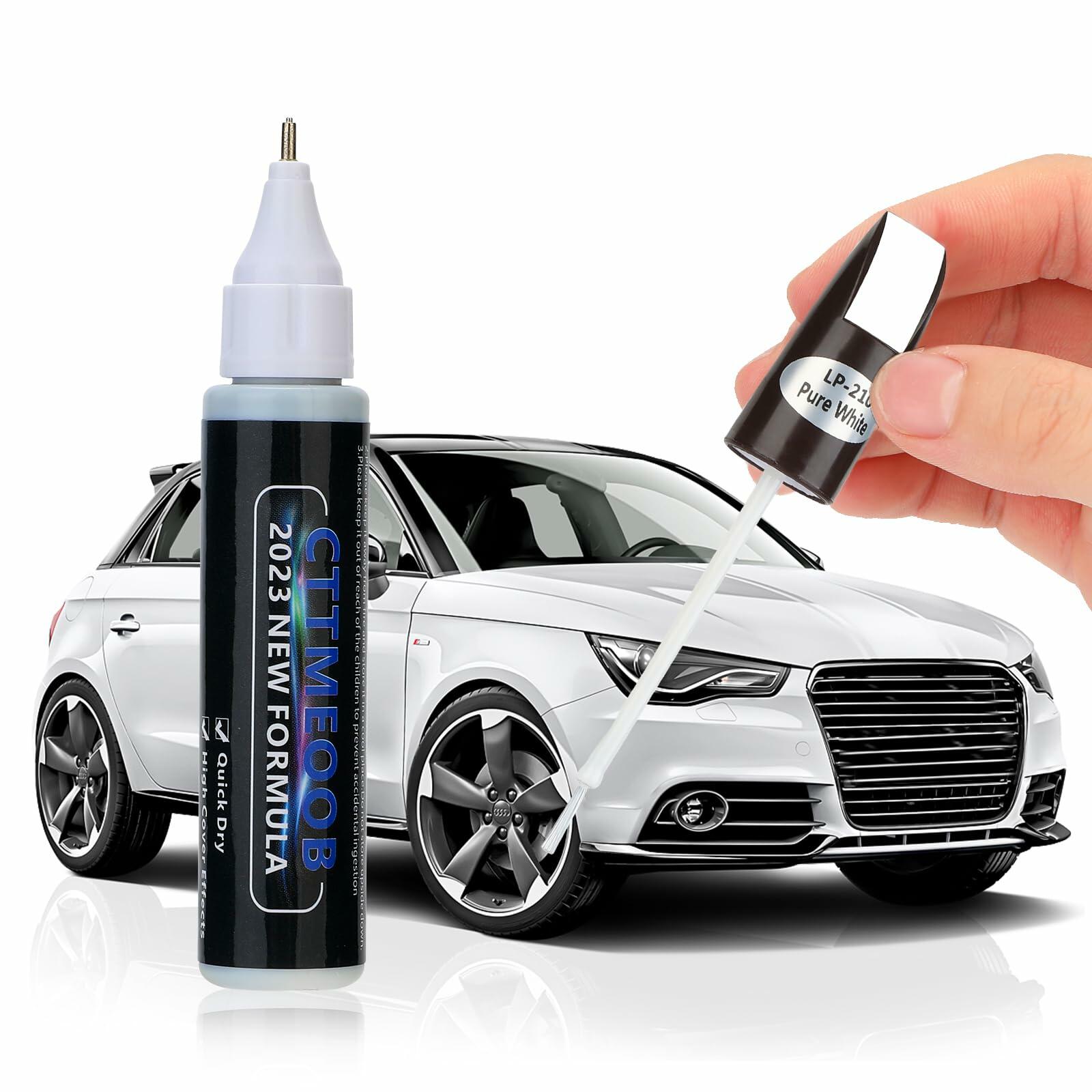 White Touch Up Paint Car Scratch Repair Pen 2-in-1 Quick & Easy 0.4 fl oz