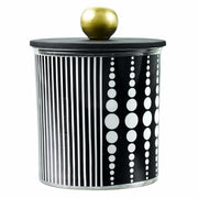PartyLite Iced Snowberries Jar Candle Black White Gold Lid 3.875x5.5in