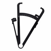 Quacc Body Fat Caliper with Slide Ruler & Body Fat Charts Black