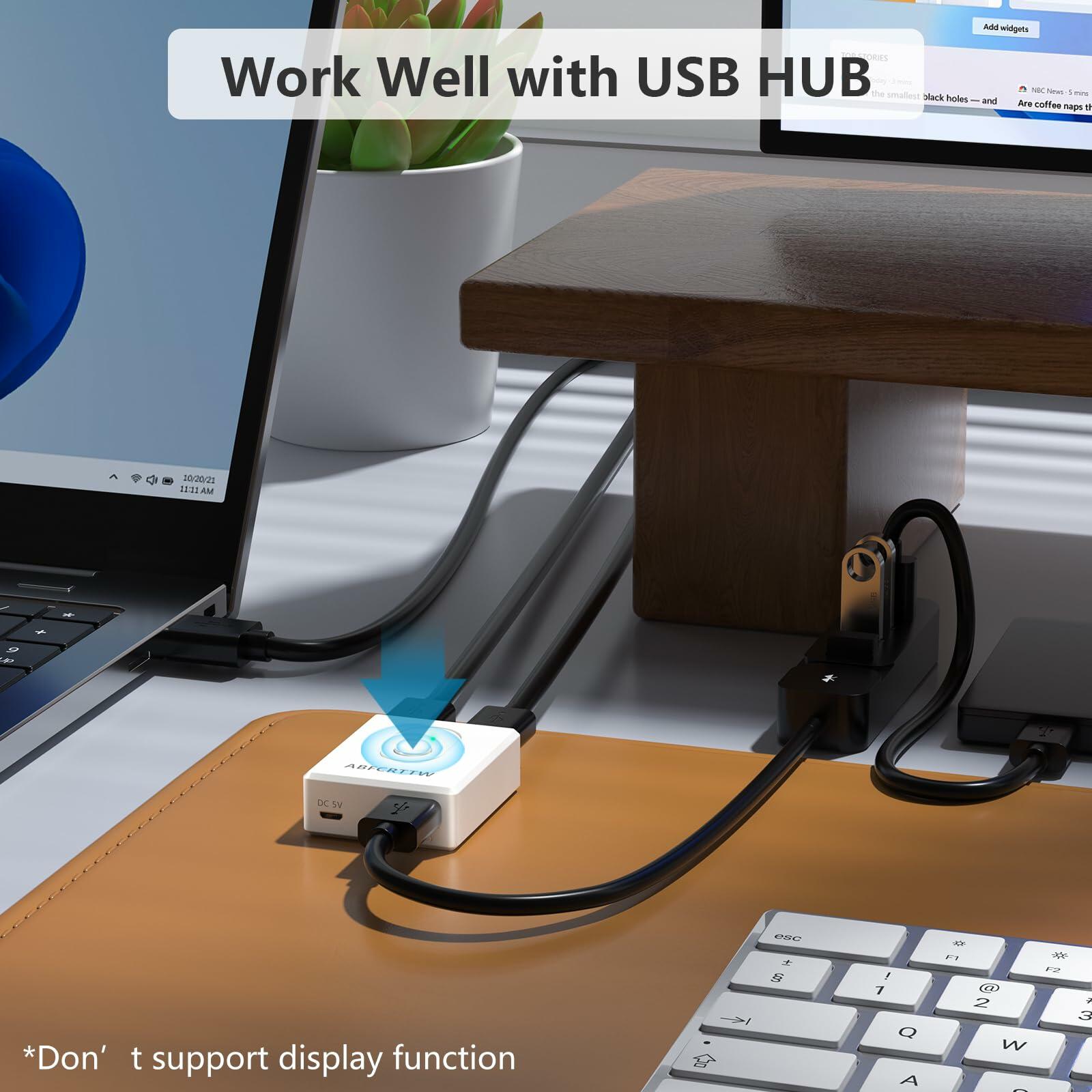 ABFCRTTW USB 3.0 Bi-Directional Switch 2 Computers 1 In 2 Out White