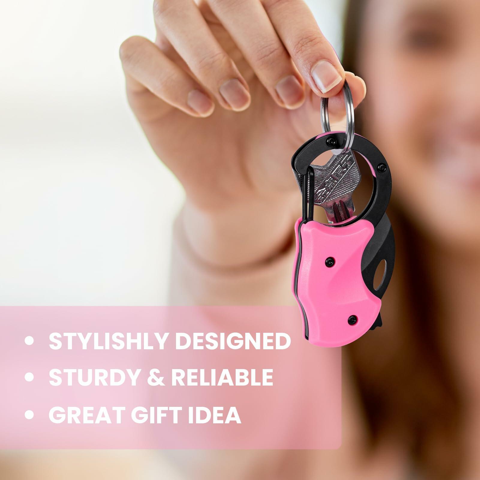 FUNBRO Pink Keychain Knife EDC Pocket Cutter 1.34in Blade