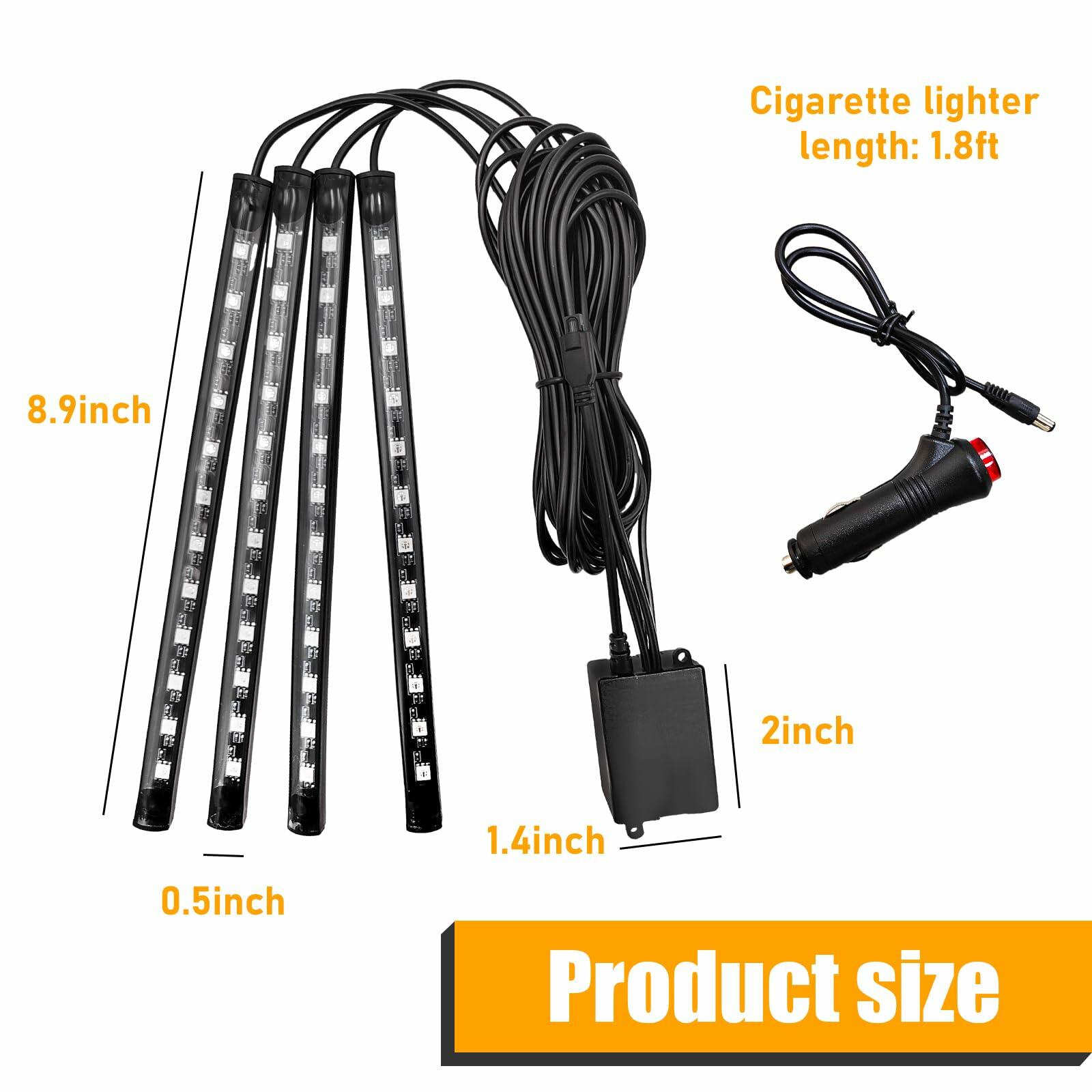 Sylvil Car LED Interior Strip Light RGB 36 LED Sound Active App Control