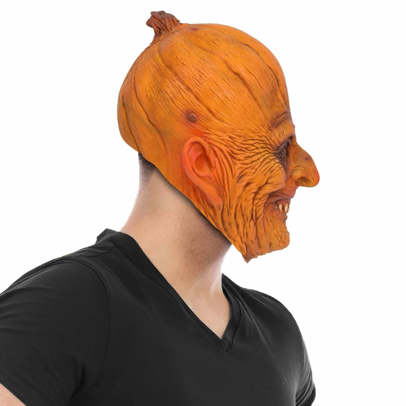 stepsin Scary Pumpkin Mask Full Head Latex Halloween Cosplay Monster