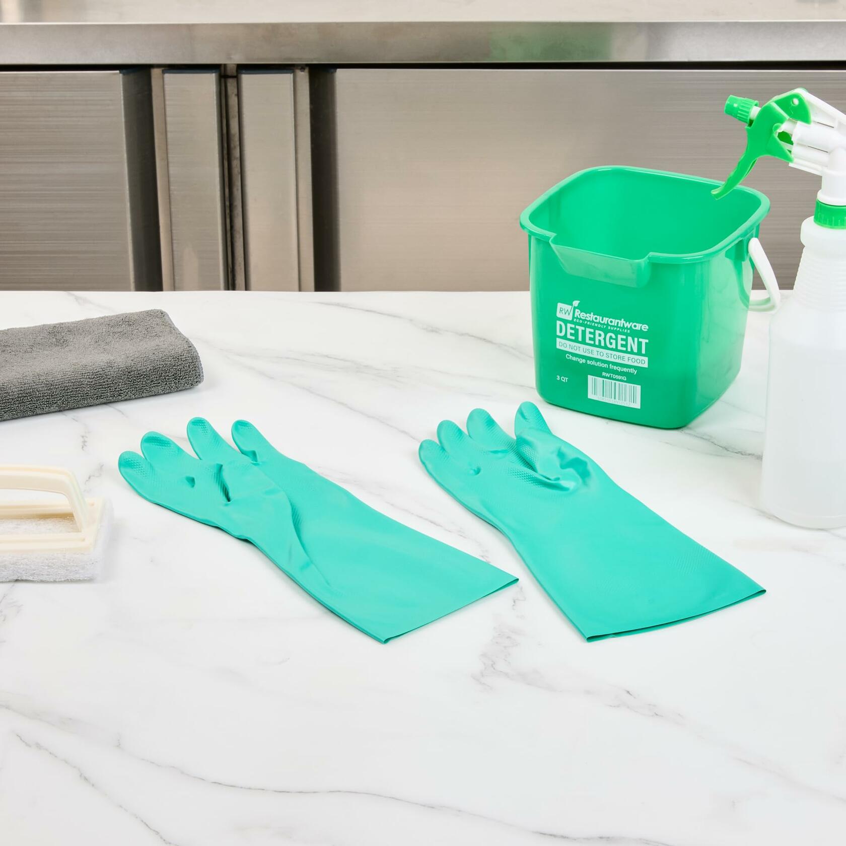 Clean Tek Professional 15 Mil Small Green Nitrile Gloves 1 Pair