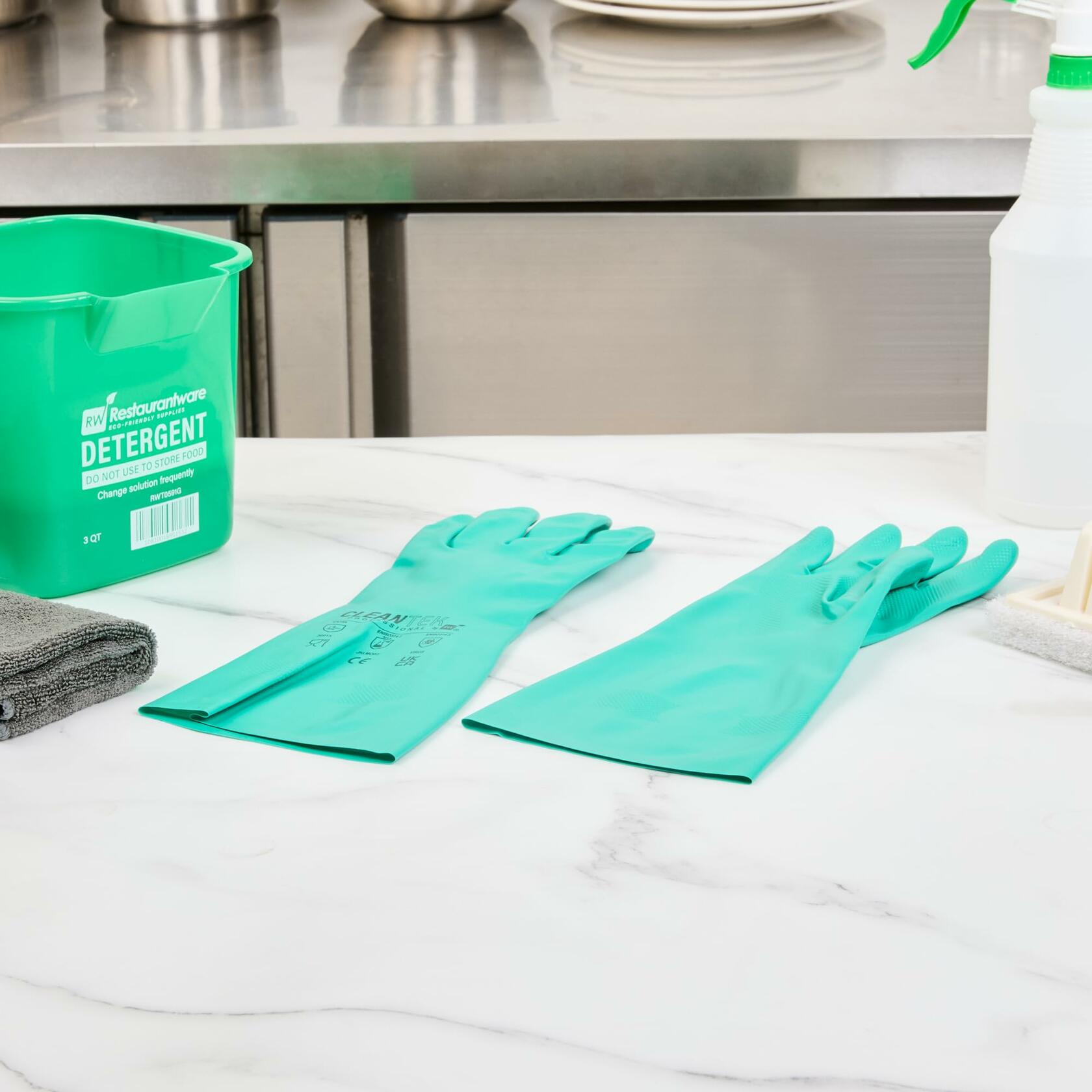 Clean Tek Professional 15 Mil Small Green Nitrile Gloves 1 Pair