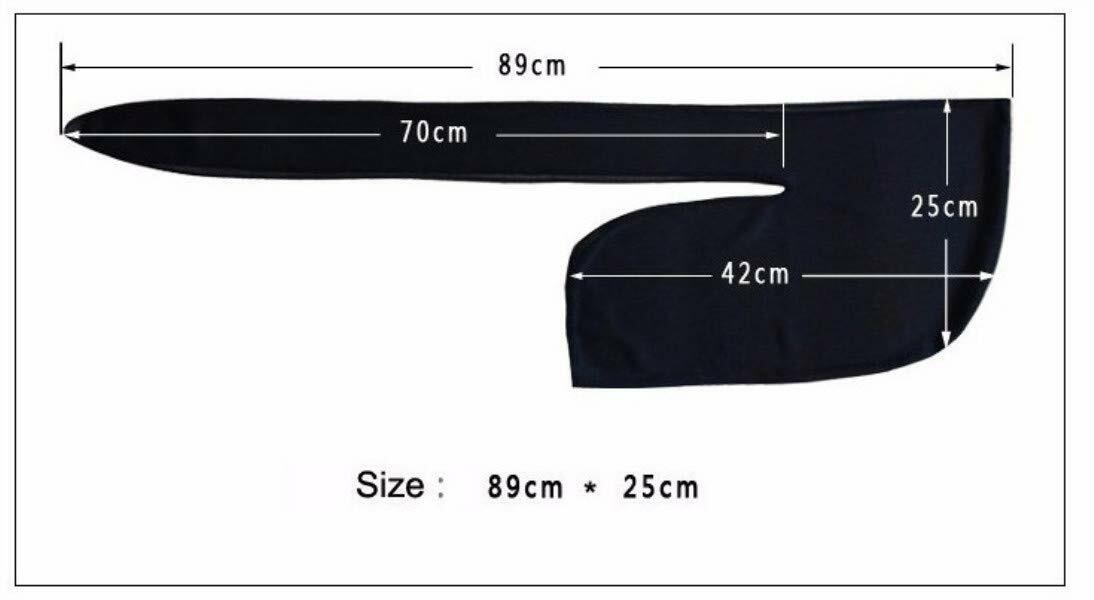 Cotton Stretchable Durag 360 Waves Extra Long Tail Wide Straps Headwrap Blue