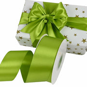 Simplegoal Double Face Olive Green Satin Ribbon 2in x 50yd Polyester