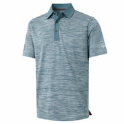 M MAELREG Mens Golf Polo Shirt Short Sleeve Dry Fit Heather Slate Green Size 3XL