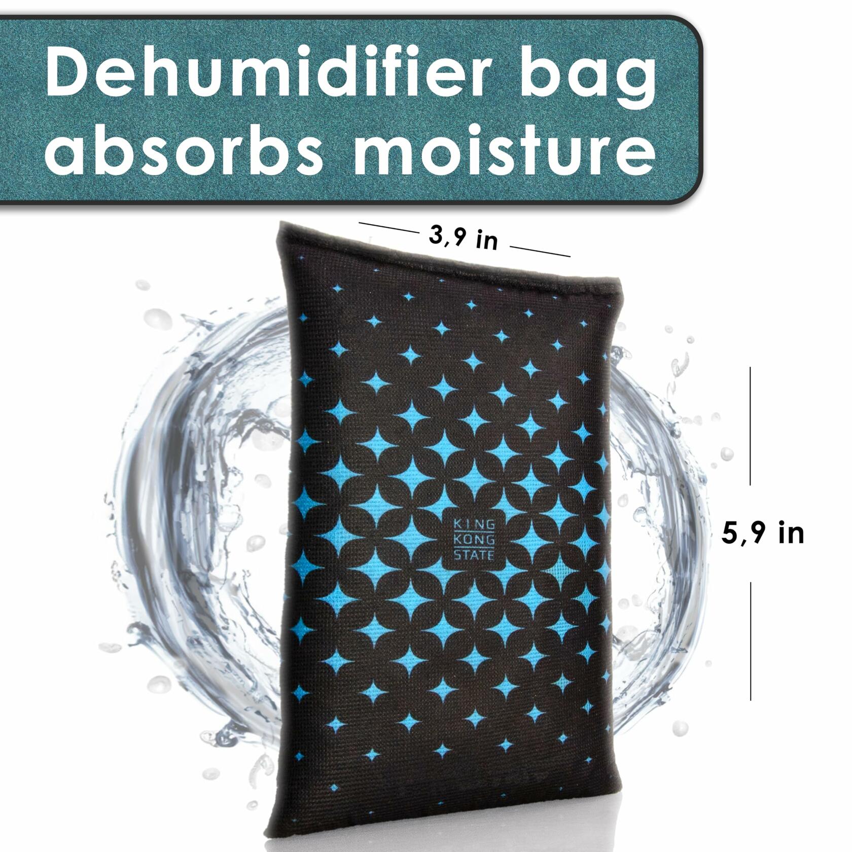 KING KONG STATE Rechargeable Desiccant Dehumidifier Bag 3x200g 3-Pack