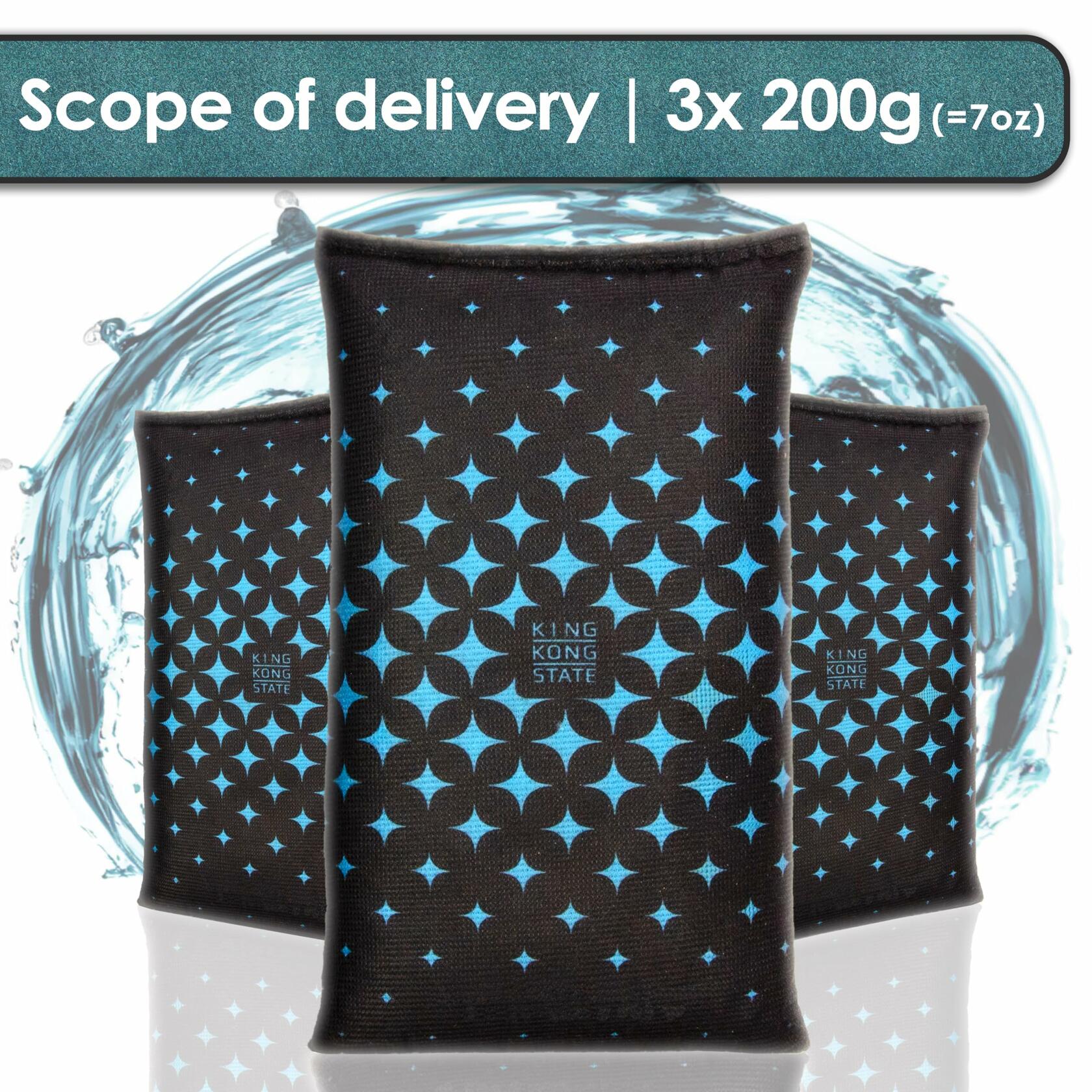 KING KONG STATE Rechargeable Desiccant Dehumidifier Bag 3x200g 3-Pack