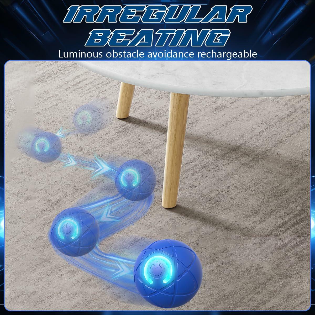 NIUYOU Vibrating Shaky Dog Ball Toy USB Rechargeable 2PCS Small-Med-Large B
