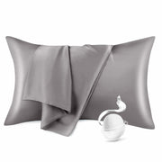 Momelo 100% Pure Mulberry Silk Pillowcase Dark Grey Standard Size 20x26 1 Pc