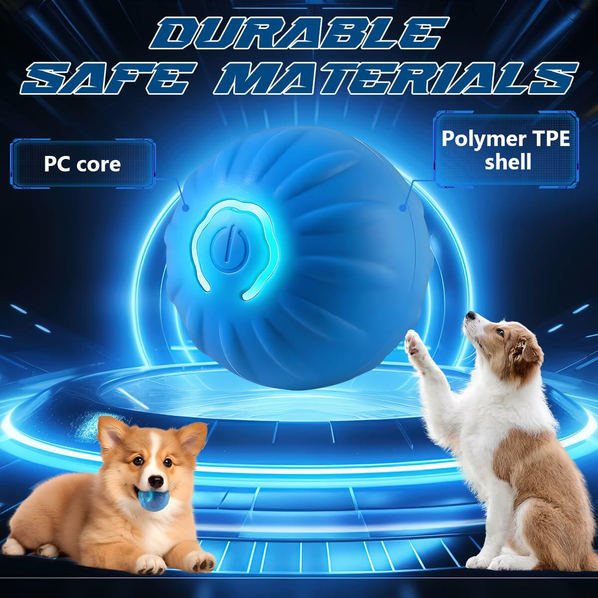 NIUYOU Vibrating Shaky Dog Ball Toy USB Rechargeable 2PCS Small-Med-Large B