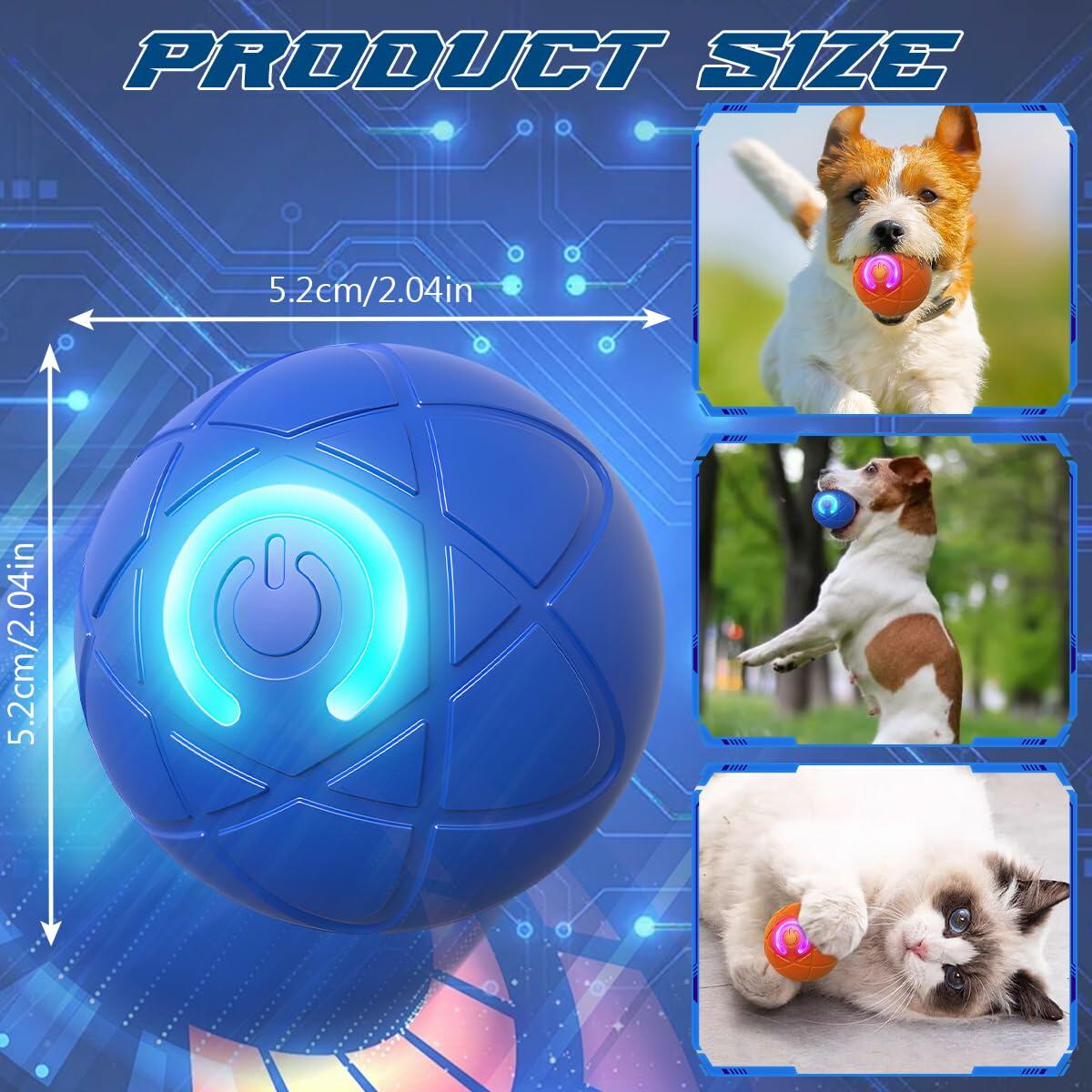 NIUYOU Vibrating Shaky Dog Ball Toy USB Rechargeable 2PCS Small-Med-Large B