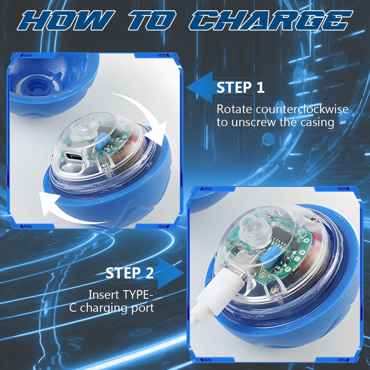 NIUYOU Vibrating Shaky Dog Ball Toy USB Rechargeable 2PCS Small-Med-Large B