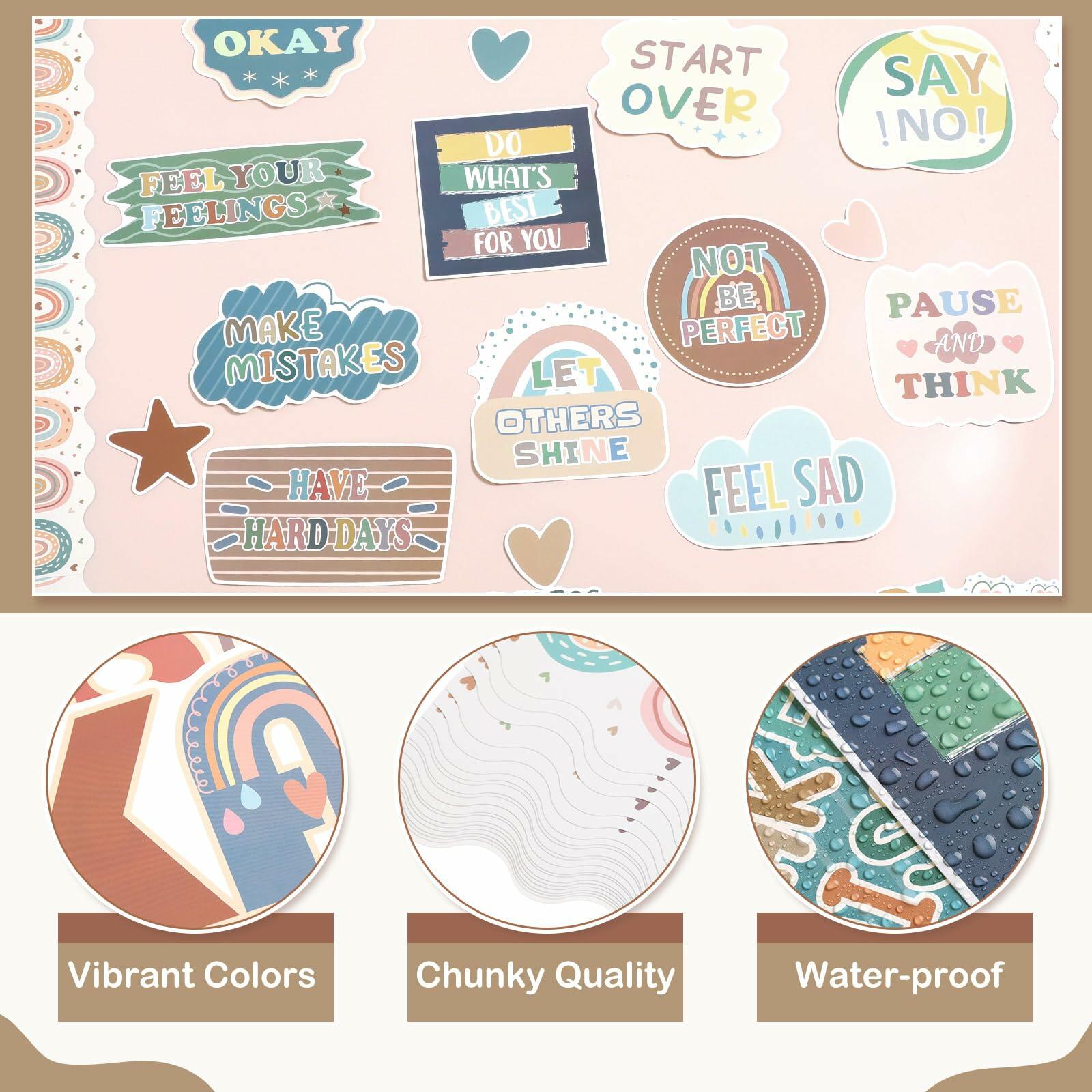 Weekgrat 65 Pc Affirmation Station Motivational Bulletin Board Set Groovy Style