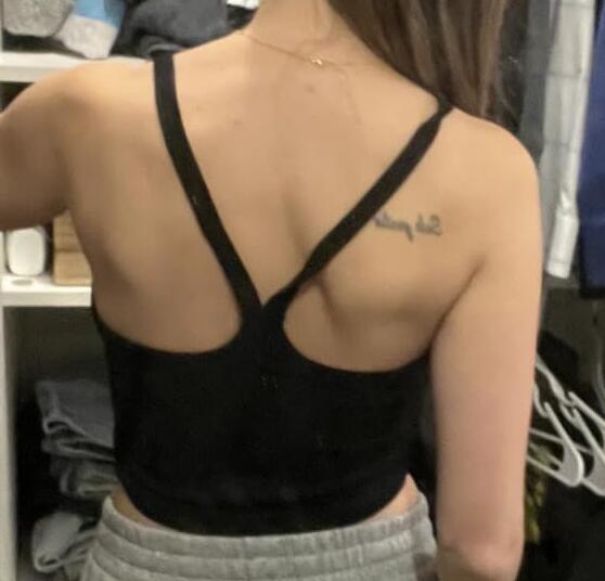 AKMESXAY Womens Ribbed Crop Tank Top Racerback Black Size L