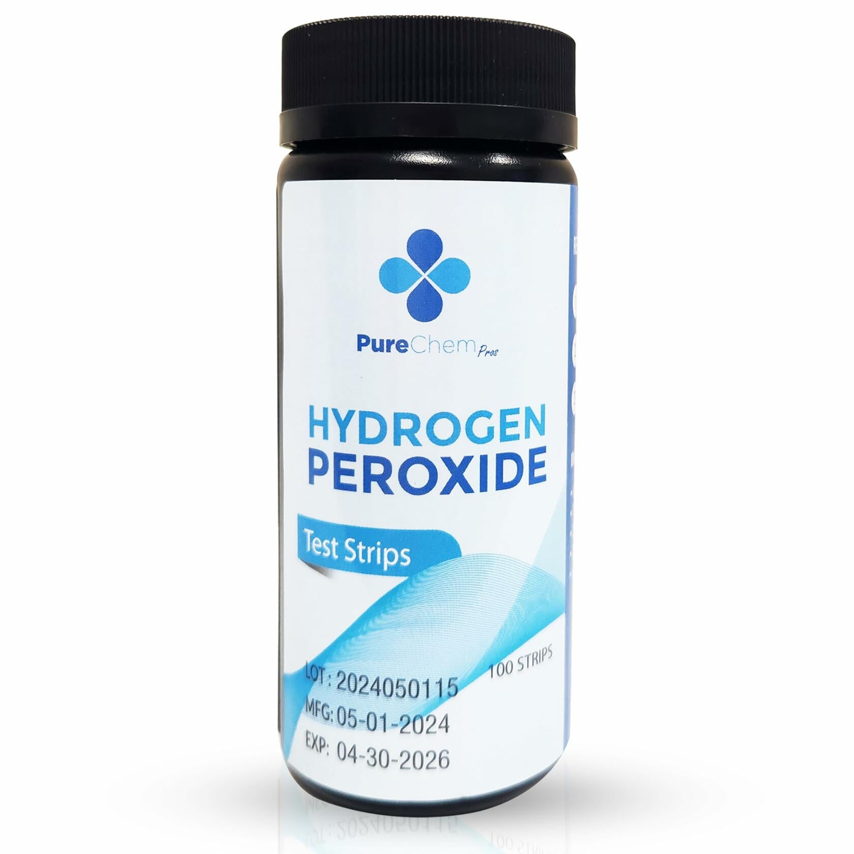 PURECHEM PROS Hydrogen Peroxide Test Strips 0-100 ppm 100 Count Pool Hot Tub