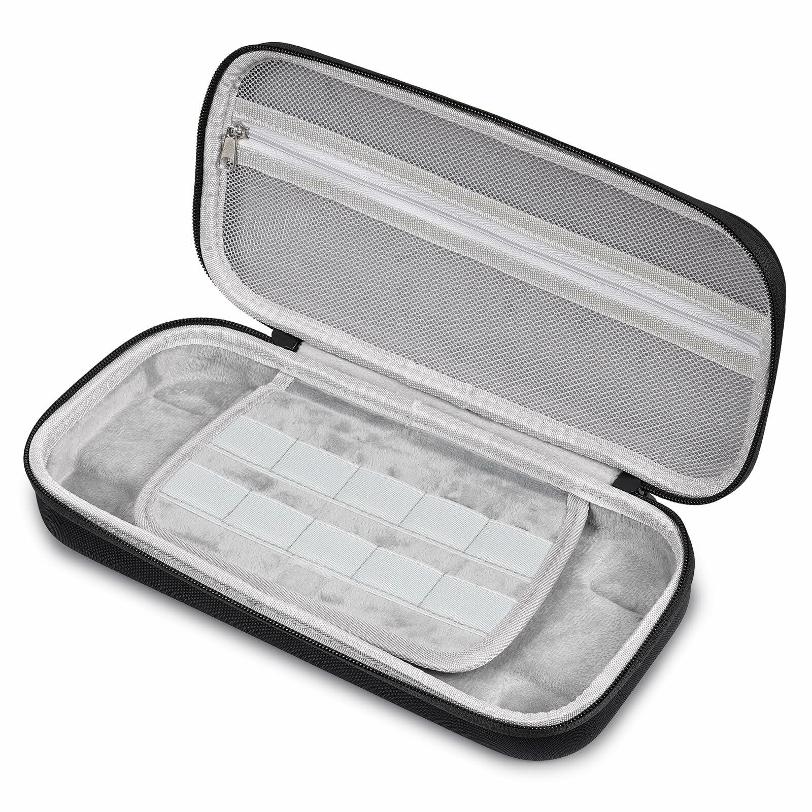 TIGOJH Switch 2 Carry Case with 10 Game Slots & Accessory Pocket Black