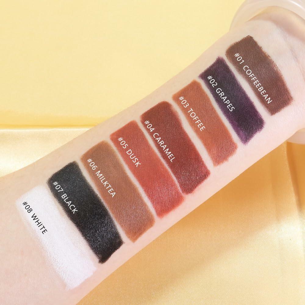 AMY'S DIARY Matte Lip Crayon White 8# 1 pc Longwear Smudge Waterproof