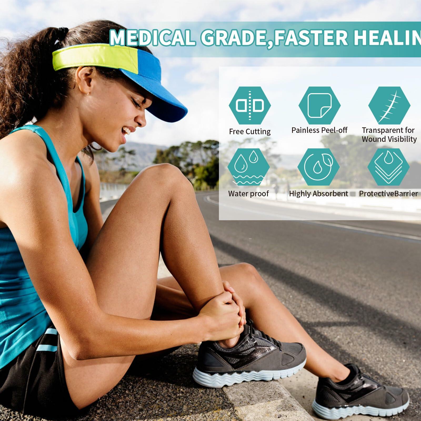 YBYIDU Hydrocolloid Roll Wound Care Bandage Tape 2in x 10ft White