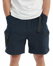 MONTFLIX Men's Hiking Cargo Shorts Lightweight Quick Dry Multi Pocket Navy M