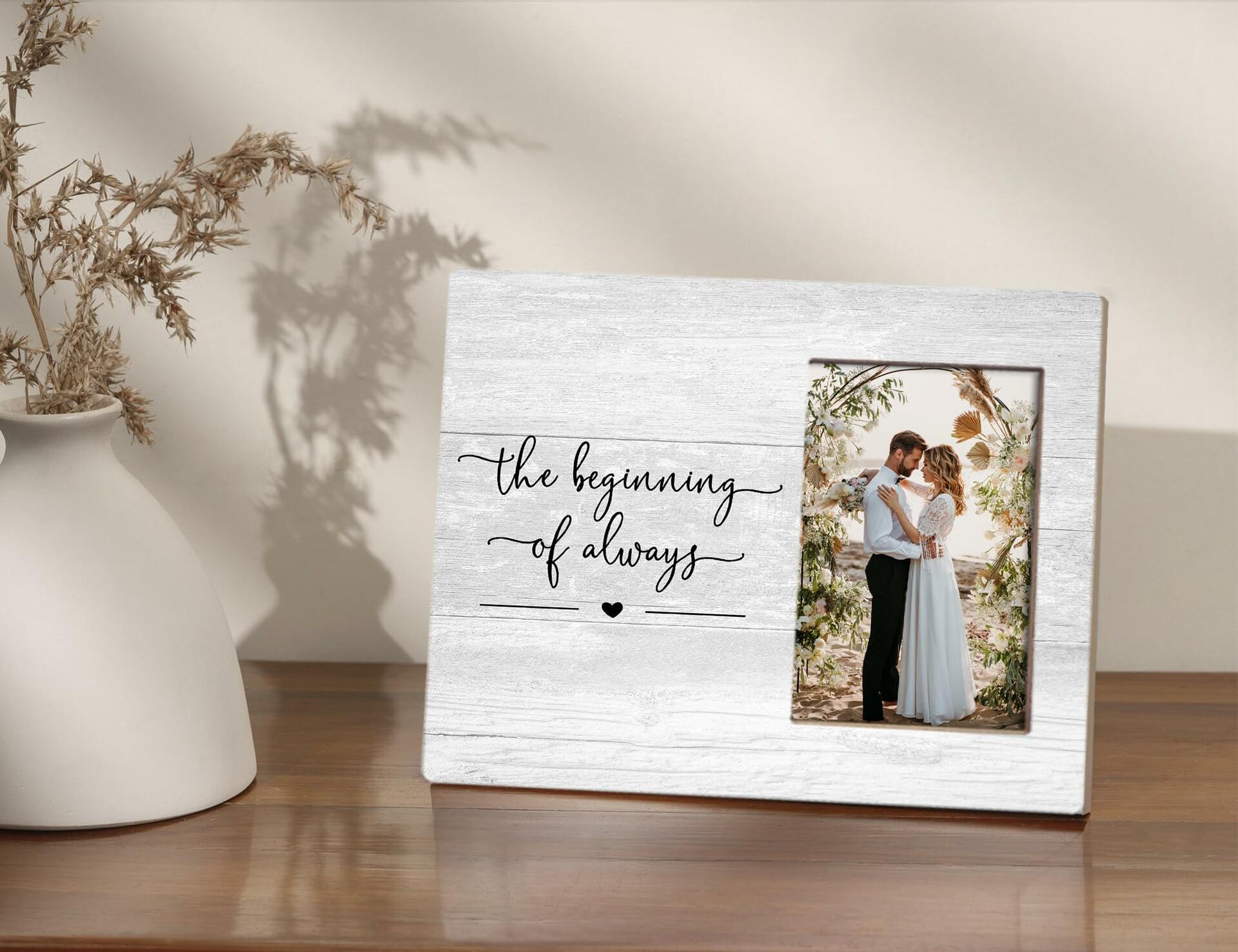 Orchroma Engagement Picture Frame Rustic Black 8x10 The Beginning of Always