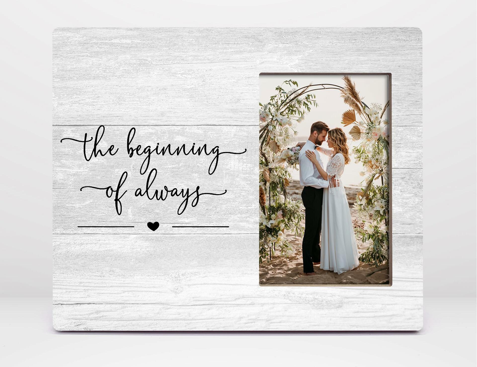 Orchroma Engagement Picture Frame Rustic Black 8x10 The Beginning of Always