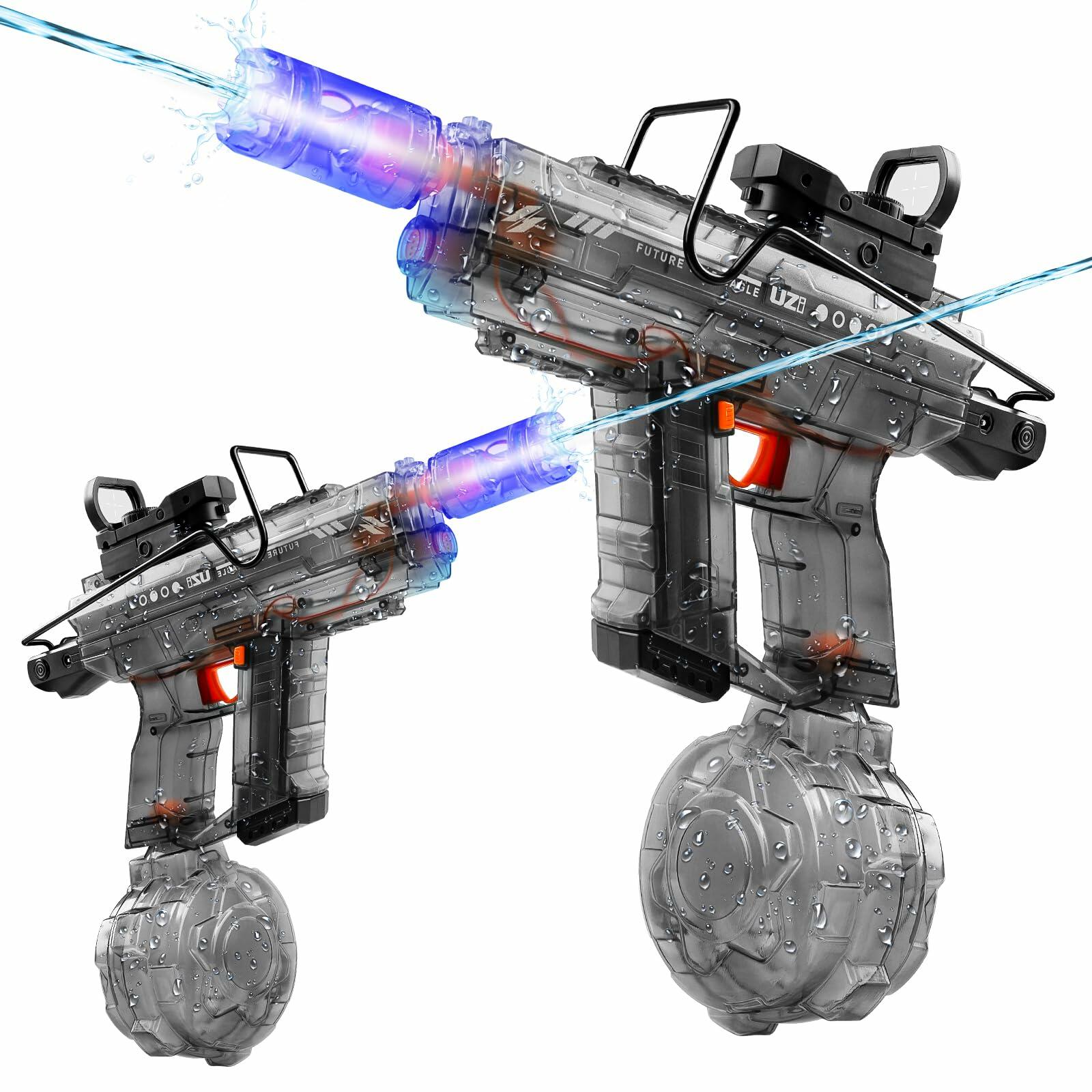 2025 Electric Water Gun 800ml Large Capacity 40FT Range Auto Suction Blue