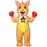 COMIN Inflatable Boxing Kangaroo Costume Adult Yellow Polyester Size 63"