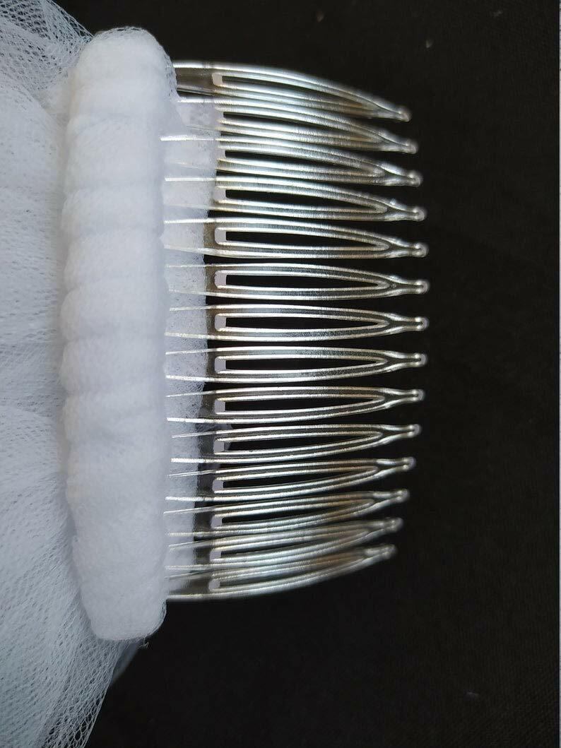Bridal Veil Long Cathedral 1 Tier Soft Tulle with Comb Ivory