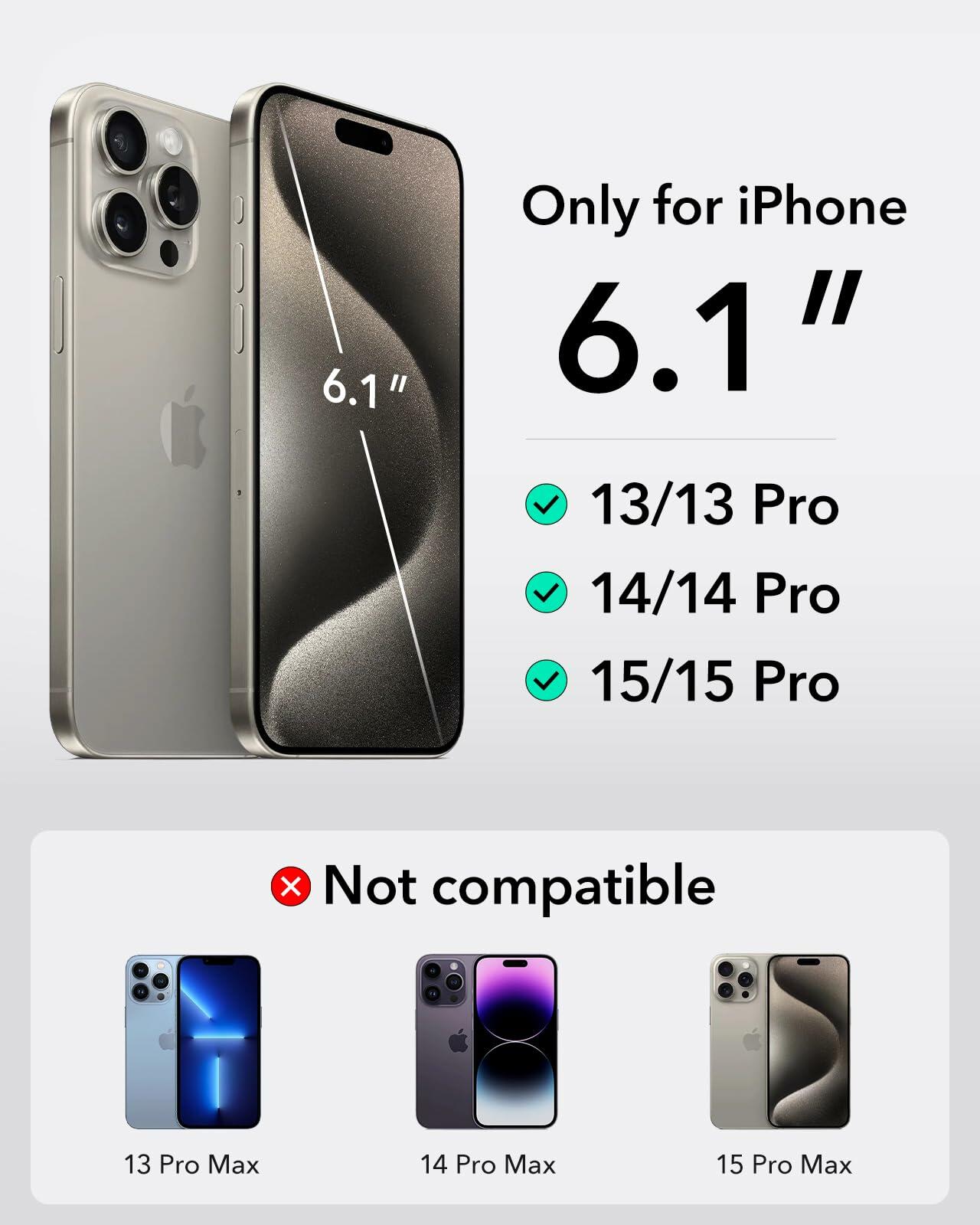 ESR Waterproof Phone Pouch for iPhone 13/14/15 Pro IPX8 2 Pack Black/Clear