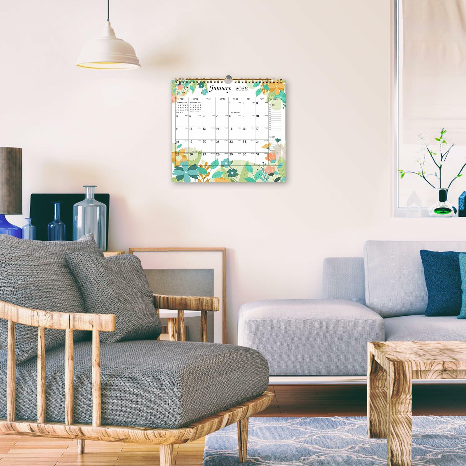 Lbylyhxc 2026 Wall Calendar 18 Months Jul 2025-Dec 2026 14.7x11.5 Inches