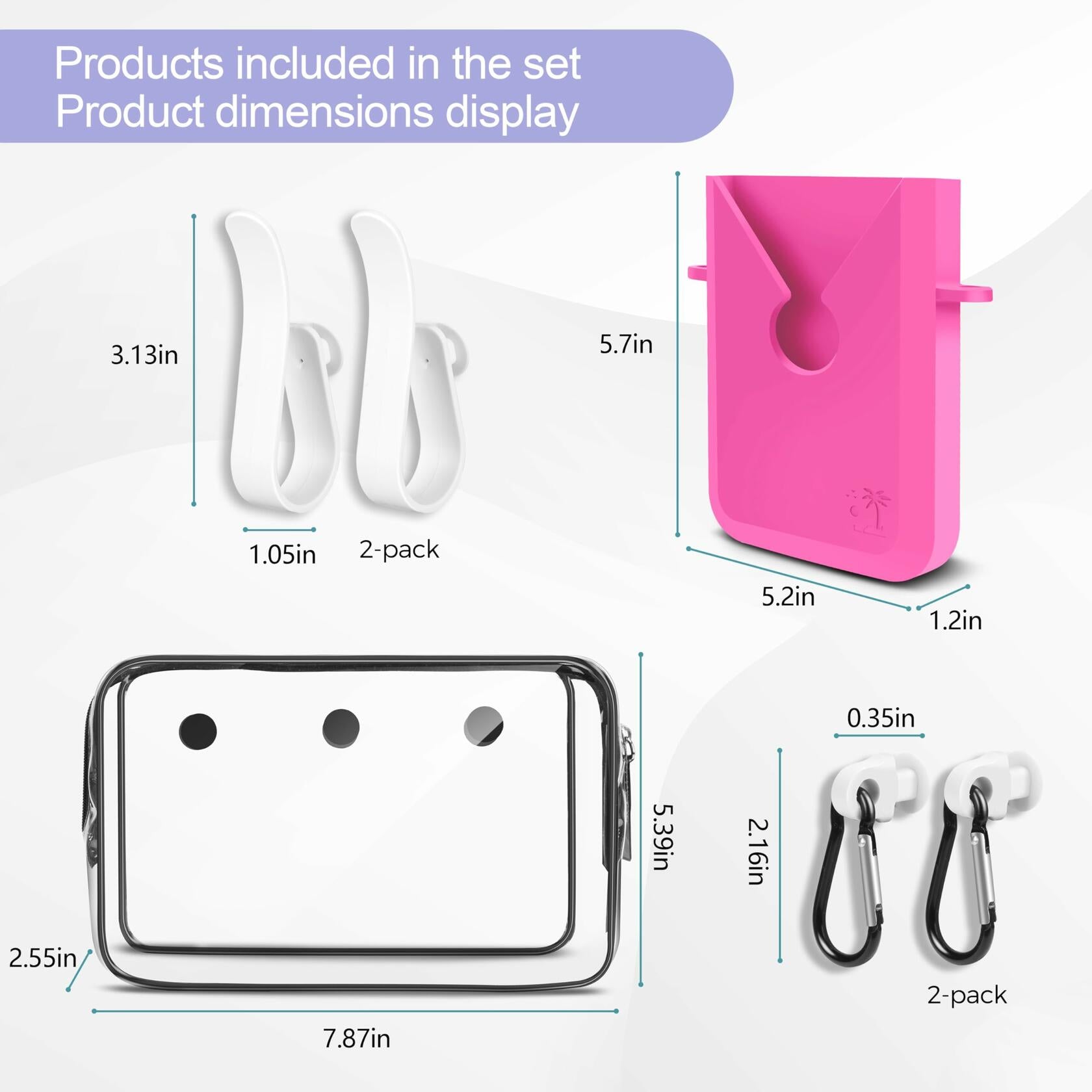 MTHJYDF Silicone Holder Accessories for Medium XL Bogg Bag Gray 6 Pack Size M