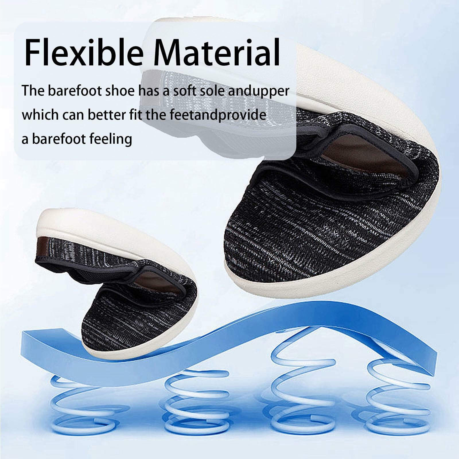 Yeeteepot Diabetic Orthopedic Adjustable Width Slippers Dark Grey Size 10 Women