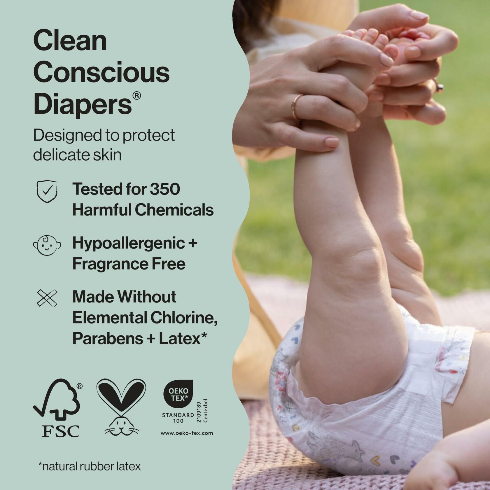 Honest Company Comfort Dry Diapers Ocean Bottoms Chilly Cheeks 78 Count Size 1