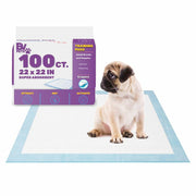BV Puppy Pads Leak-Proof 100 Count 22x22 Absorbent Odor Control 6-Layer