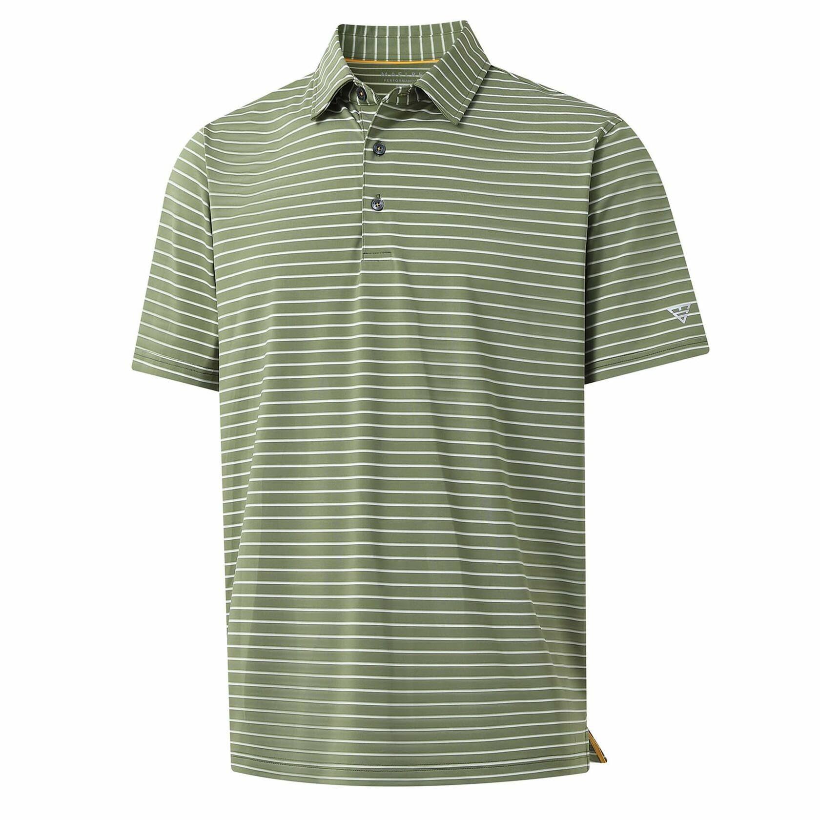 M MAELREG Boys Golf Polo Striped Short Sleeve Moisture Wicking 10-12