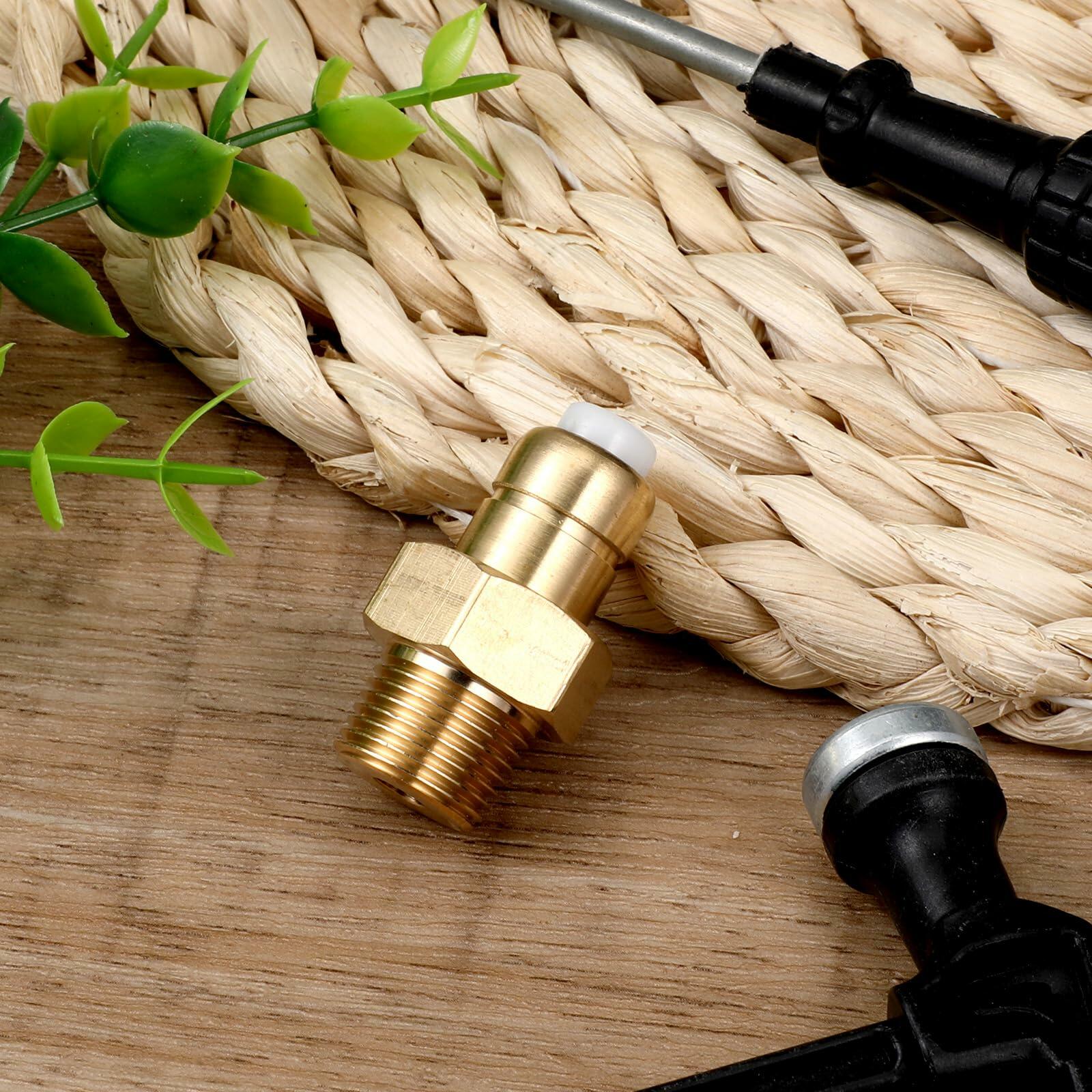 Bruislard 3/8" NPT Thermal Relief Valve Brass Pressure Washer Pump Gold 8 GPM