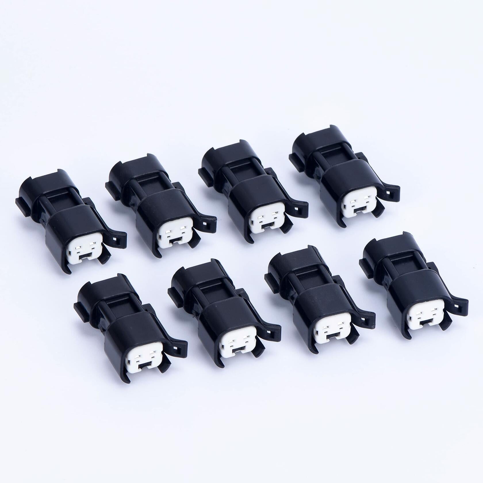 DECKBU 8pcs Fuel Injector Adapter Connector Kit EV1  USCAR EV6 EV14 LS1 LS2 LS3